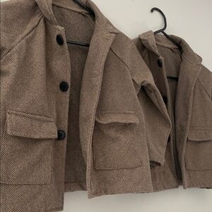 Set‎ of 2 SHEIN Wool-Blend Buttoned Coats – Twin Bundle (Size 5Y)🧥🧥